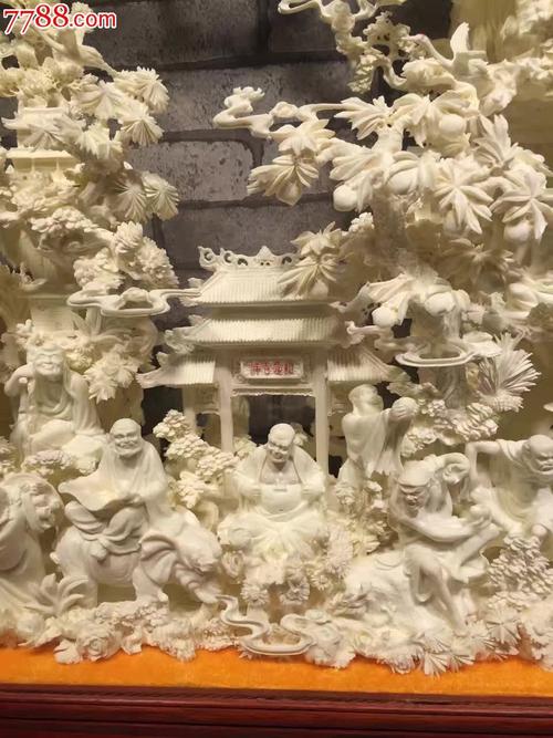 牛骨工艺品十八罗汉全